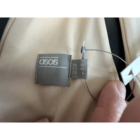 NEW ASOS Size 6 Women Premium Scuba Low Plunge Fishtail Maxi Dress M150 - Picture 6 of 11